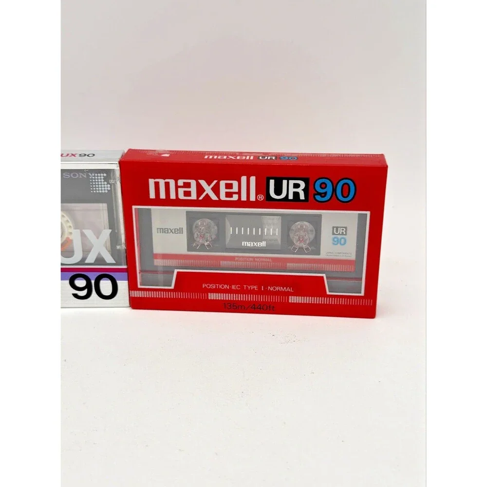 SONY UX 90, SONY HF 90  audio cassette blank tape sealed Made in Japan Type II